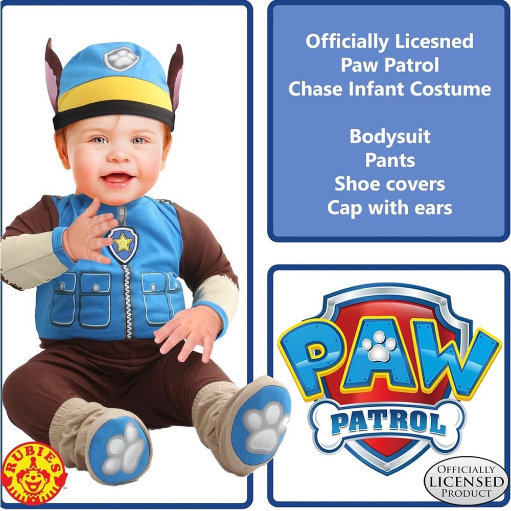 Paw Patrol Chase Costumes infant 6-12 months